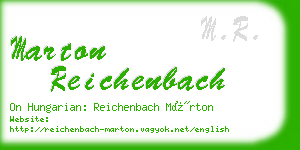 marton reichenbach business card